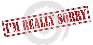 Im really sorry red stamp