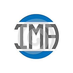IMA letter logo design on white background. IMA creative initials circle logo concept. IMA letter design