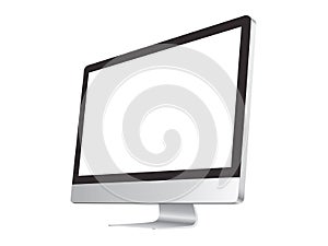 IMac Computer on white background mockup photo