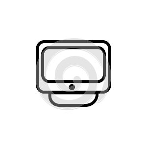 iMac icon vector sign and symbol isolated on white background, iMac logo concept photo