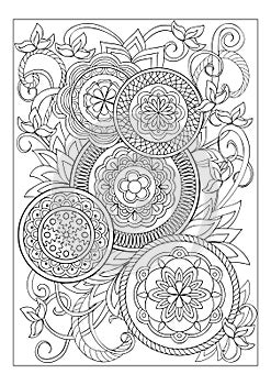 Imade with mandalas and flowers