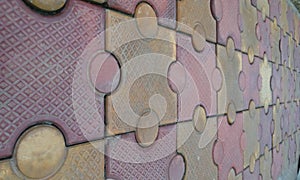 Image of 80 mm thick interlocking tile flooring laid outside of an residential building