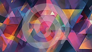abstract colorful geometric shapes design