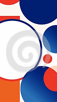 an image of an abstract background with circles and a speech bubble