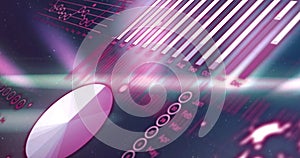 Image of abstract digital charts and graphs displaying data trends and analytics