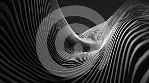 abstract grayscale flowing lines design