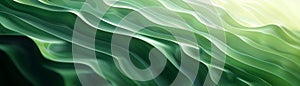 The image is an abstract painting with a green, wavy pattern. It is reminiscent of the ocean or rolling hills photo