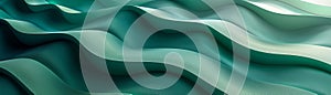 The image is an abstract painting of teal and blue waves. It is a calming and serene image that would be perfect for a bedroom or photo