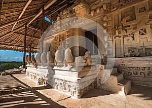 Acropolis, the largest structure at Ek Balam ruins, Yucatan, Me