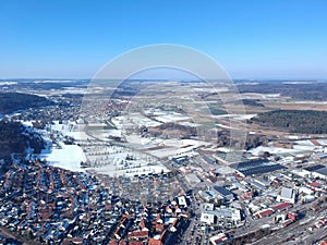 aerial view over Weil der Stadt Baden Wuerttemberg Germany photo