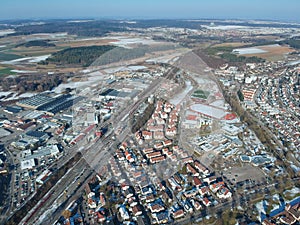 aerial view over Weil der Stadt Baden Wuerttemberg Germany photo