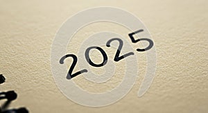 new year 2025 number illustration design notebook diary photo