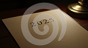 new year 2025 number illustration design notebook diary photo