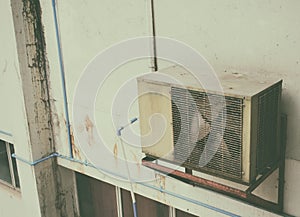 image of air compressor on day time.