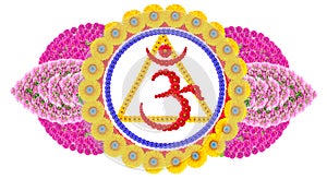 Image of ajna chakra in late hindu tradition isolated floral