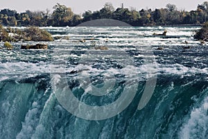 Image of an amazing Niagara waterfall at fall