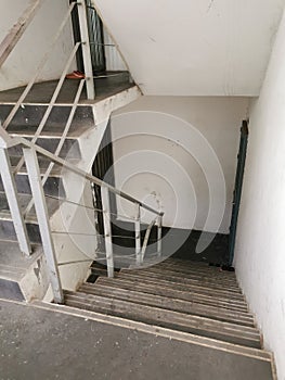 Image of apartment empty staircase area.