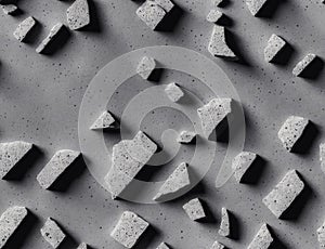 The image appears to be a pattern of irregularly shaped holes in a light gray background. - seamless and tileable