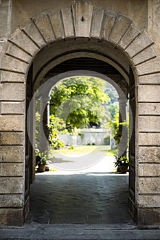 Arched passage in an old town