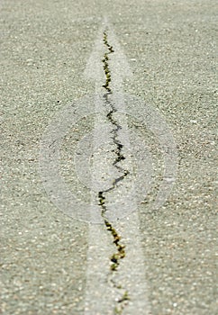image of arrow with crack close-up