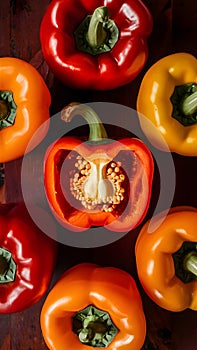 Image An artistic portrayal of paprika bell peppers in photography photo