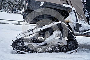 The image of the ATV with a tracked system