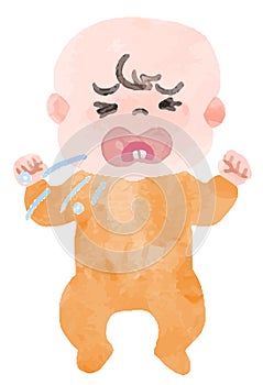 The image of a Baby coughing