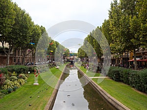Image of the Basse river in Perpignan.