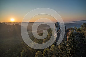 Image of Bastei rock formations, Saxon Switzerland National Park, Germany