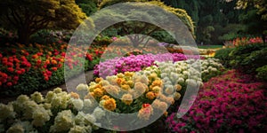 Image of beautiful colorful flowers garden