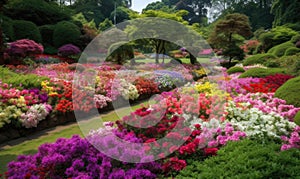 Image of beautiful colorful flowers garden