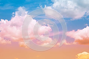 The image of Beautiful colorful soft focus of cloud and sky