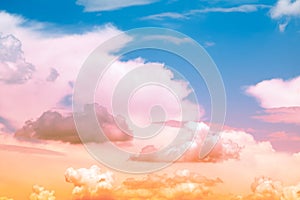The image of Beautiful colorful soft focus of cloud and sky