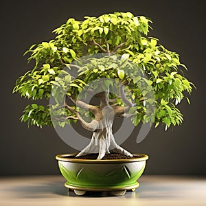 Image of beautiful thai socotranum tree in a pot on clean background. Flower, Illustration, Generative AI