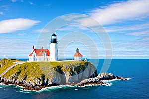 Bengtsk r Lighthouse, summer view of Bengtskar island in Archipelago Sea, Finland, Kimito n, Gulf of Finland