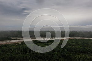 Image of the Beni river crossing in the Madidi National Park. Bolivia