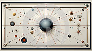 an image of a billiard table with planets on it