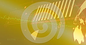 Image of binary coding data processing over glowing computer circuit board