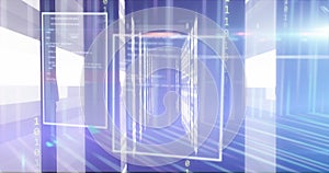 Image of binary coding and data processing over network of connections