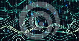 Image of binary coding data processing over network of connections