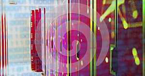 Image of binary coding data processing over networks of connections and computer servers