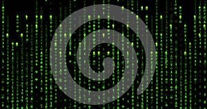 Image of binary coding digital data processing over black background