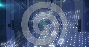 Image of binary coding digital data processing over computer servers