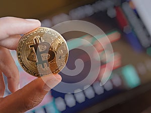 Image of bitcoin crypto digital asset for investment