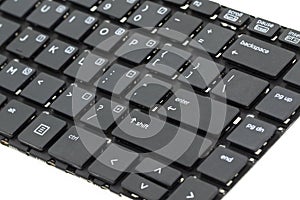 Image of black Computer keyboard isolated on white background