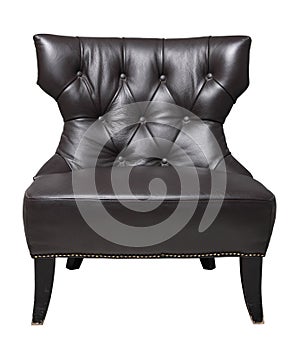 Image of black luxury chair isolated on white