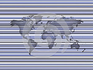 IMAGE OF BLUE LINES WITH THE SILHOUETTE OF THE WORLD MAP AS A BACKGROUND