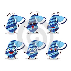 An image of blue tie dancer cartoon character enjoying the music