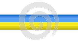 Image of blue and yellow stripes and copy space on white background