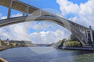 Image of the bridge Ponte da Arrabida over the Douro river near Porto
